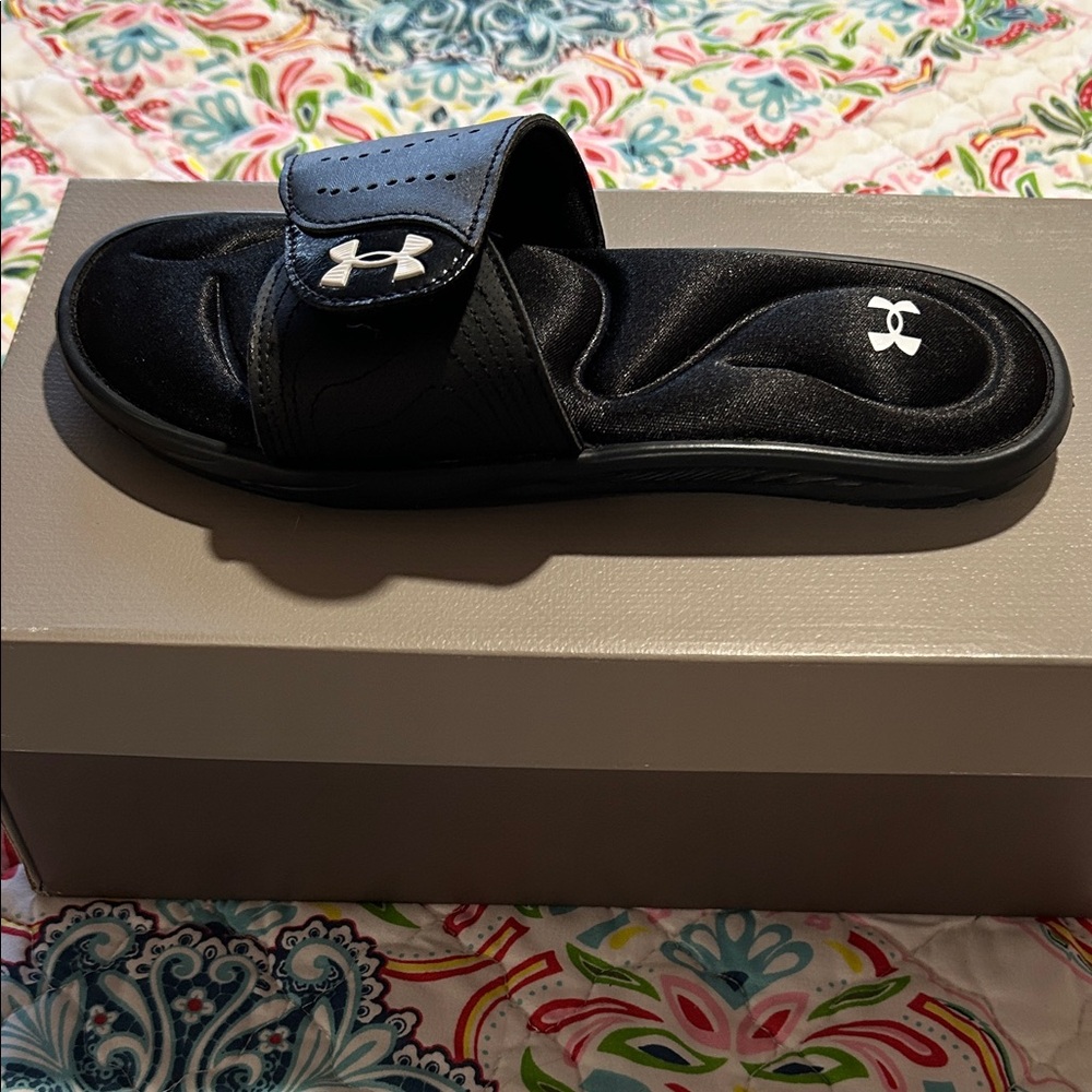 Under Armour Black Kids Slide Sandals